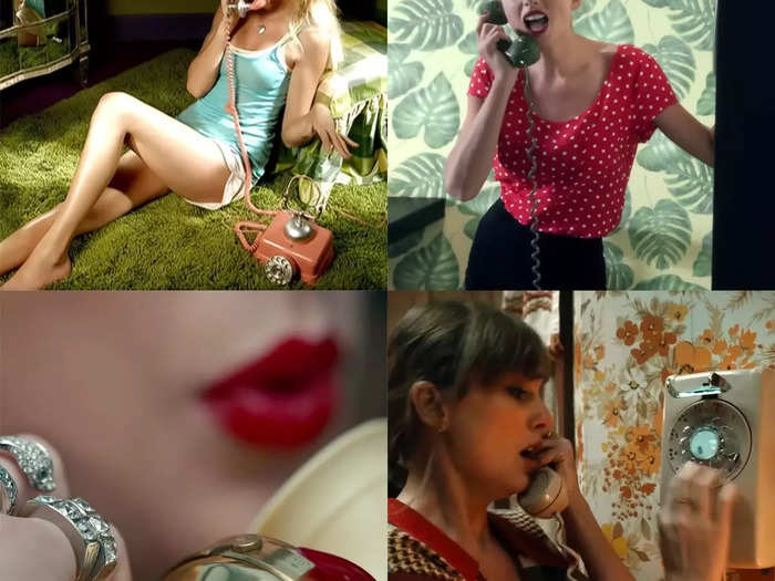 Old-fashioned phones have popped up in music videos throughout Swift