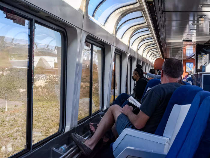 The seats in the observation car were first come, first served.