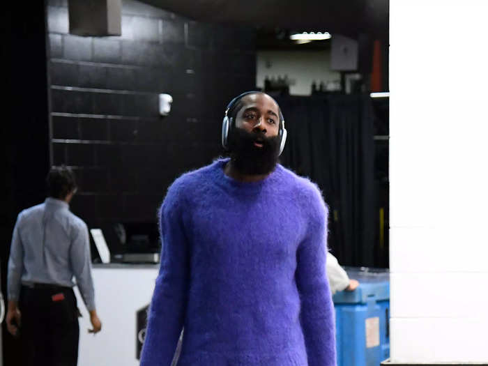 James Harden was showcasing dorm-life style.