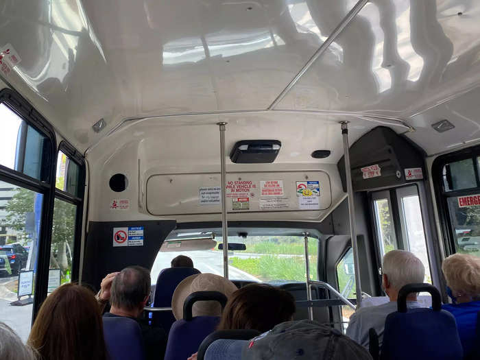 Joey Hadden experienced the first of many crowded bus rides as she headed from the airport to the cruise port in Fort Lauderdale, Florida, with several other cruisers.