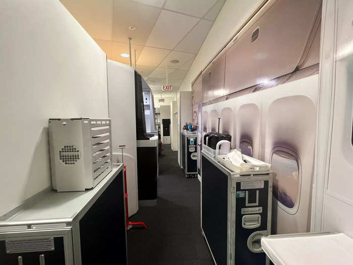 Here, new and current flight attendants will receive specific training for things like passenger interaction, serving business class, and using galley carts.