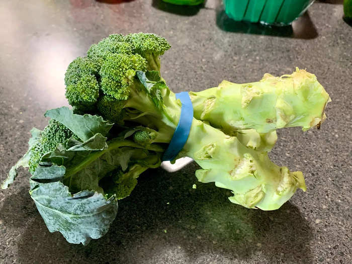 The broccoli was much more stalk than flower, which isn