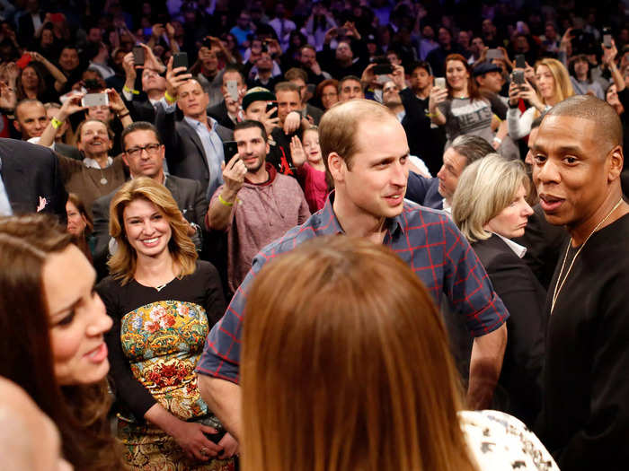 Barclays Center erupted in applause when the Prince and Princess of Wales (then the Duke and Duchess of Cambridge) met Queen Bey and Jay-Z at a basketball game.