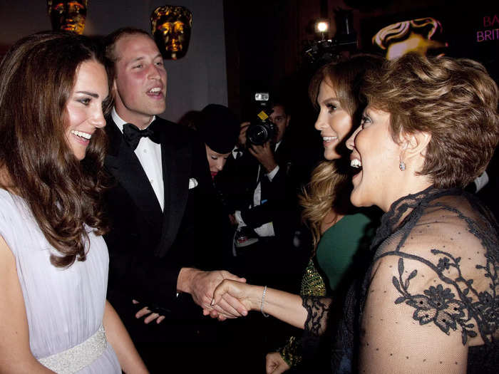 Jennifer Lopez brought her mom along to meet William and Kate.