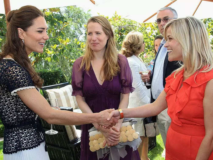 Reese Witherspoon was thrilled to meet Middleton at a 2011 reception in California.