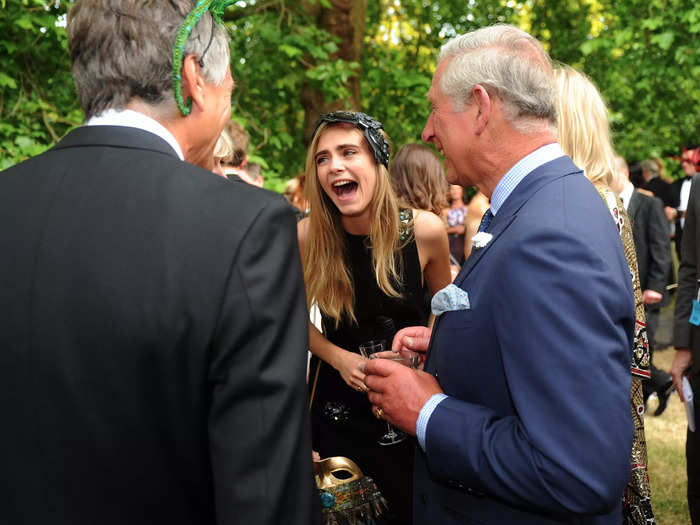 Cara Delevingne had a laugh with King Charles (then Prince of Wales) at a charity event.