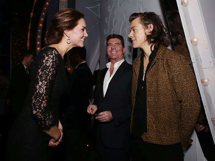 Kate Middleton and Harry Styles shared a moment that Simon Cowell gleefully witnessed.