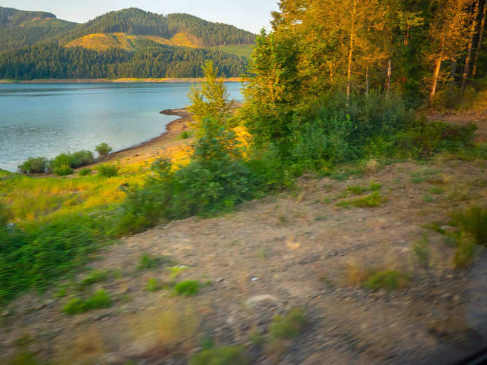 The dining car had some of the best views on the train.