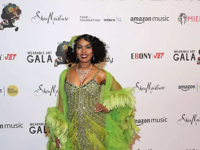 Angela Bassett was a vision in green for the gala.