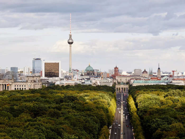 Stroll and stop for a lakeside beer in Tiergarten Park.