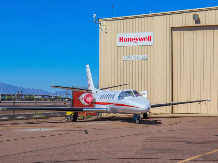 In addition to the Boeing 757, Honeywell has several other test aircraft, like a Cessna Citation...