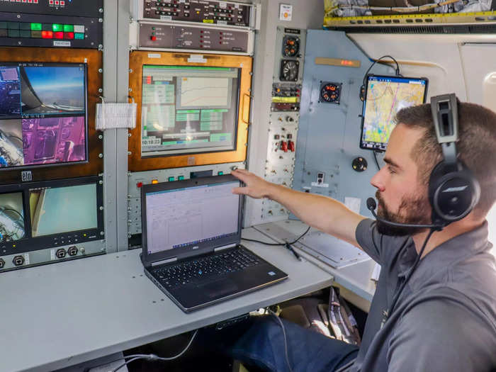 When flights are complete, the team conducts "health checks" on the 757 to see if anything they