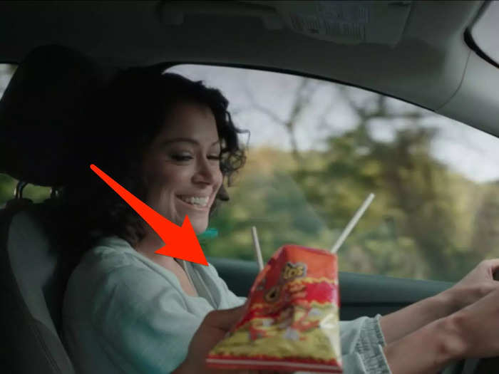 She-Hulk using chopsticks to eat Cheetos might be a reference to another Marvel character.