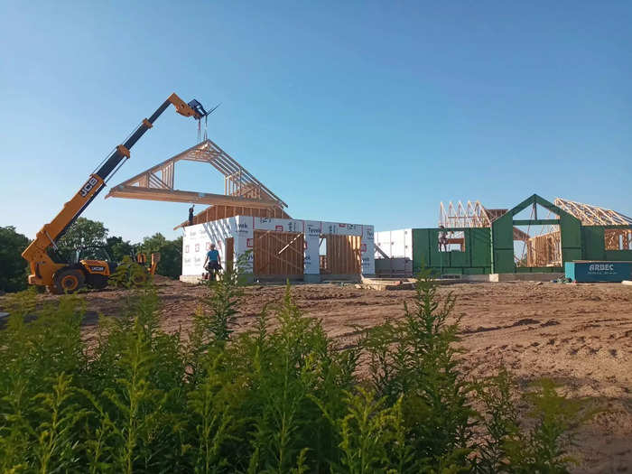 Construction on the new home began in June 2020, and they moved into the house in November.