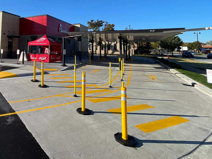 Customers must visit in a car to be served, Chick-fil-A says.