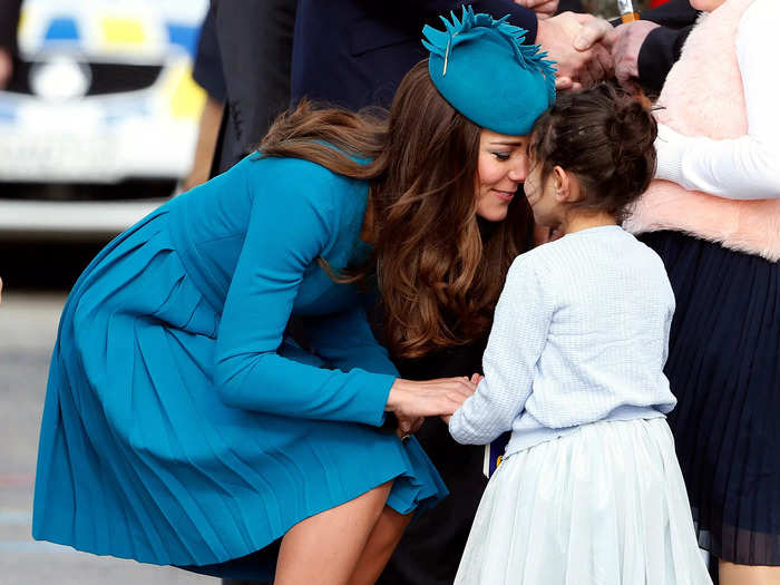 And when visiting other countries, they show royals how to partake in traditional greetings.