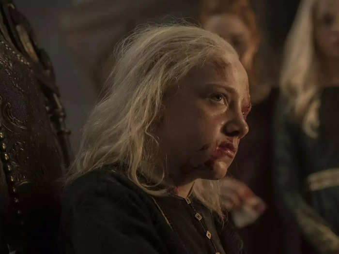 The Velaryon and Targaryen children have a brutal fight in episode seven, which ends with a child losing an eye.