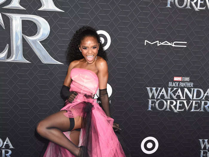 Dominique Thorne walked the carpet for her Marvel debut as Ironheart.