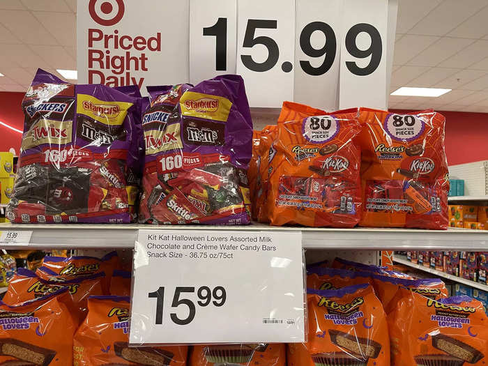 The largest variety pack I found at Target contained 160 pieces and cost $15.99.