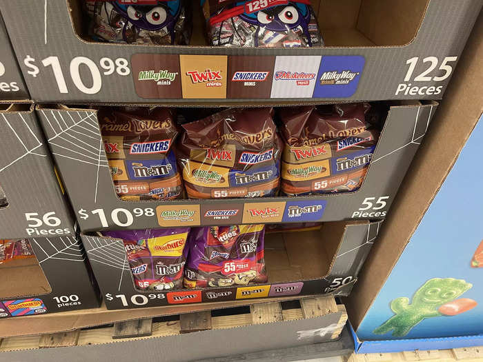 Walmart sold 125-piece packs and 55-piece packs for $10.98.