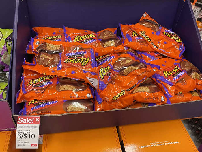 Target was offering a 3/$10 deal on the same Halloween candy.