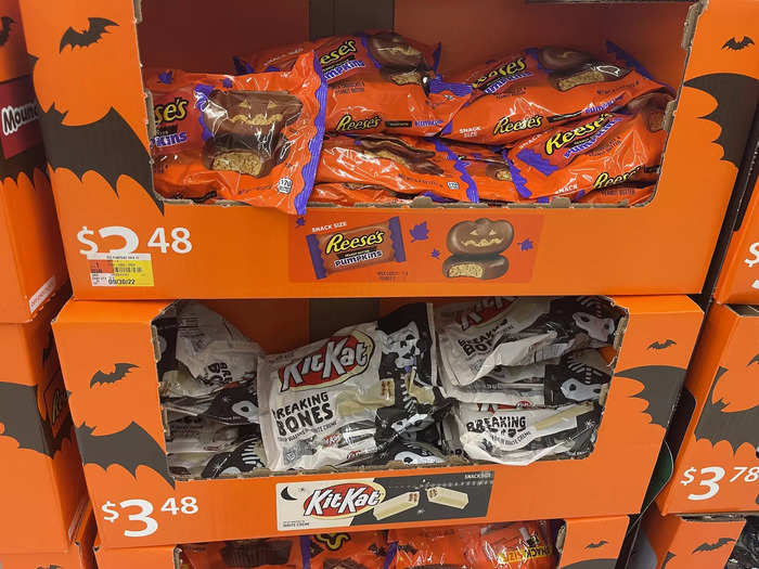 Walmart was selling many of the candy varieties that people know and love, including Reese