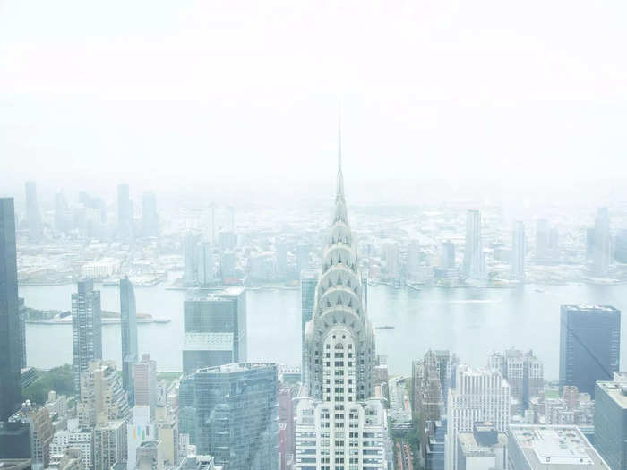 People on the 72nd floor can see the iconic Chrysler Building head on. On a clear day, you can see 40 miles in each direction, Freeman said.