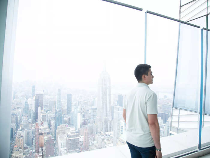 The 10,790-square-foot office, which will be built out and finished when a tenant signs a lease, contains an outdoor terrace that overlooks most of Manhattan.