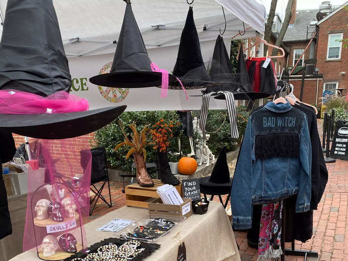 There were tons of Halloween souvenirs for sale around town, including handmade items from local artisans in pop-up tents.