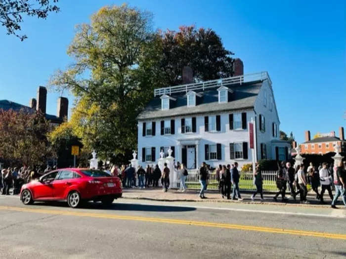 The line to enter Ropes Mansion can stretch around the block during peak hours.