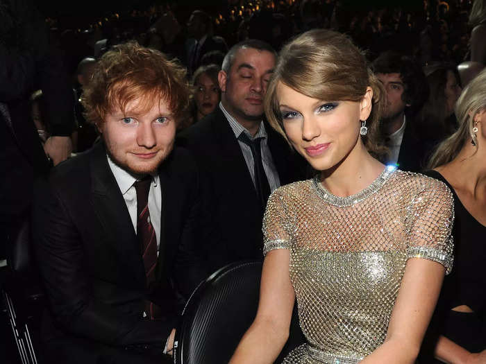 The following year, Swift sparkled alongside her longtime friend Ed Sheeran at the Grammys.