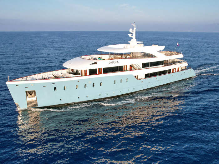 The yacht has four levels, with the bottom deck mainly used for guest and crew cabins.