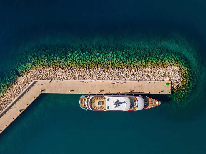 This 160-foot yacht, worth $3 million, cruises Croatian waters and costs between $80,000 and $100,000 a week to charter depending on the season.