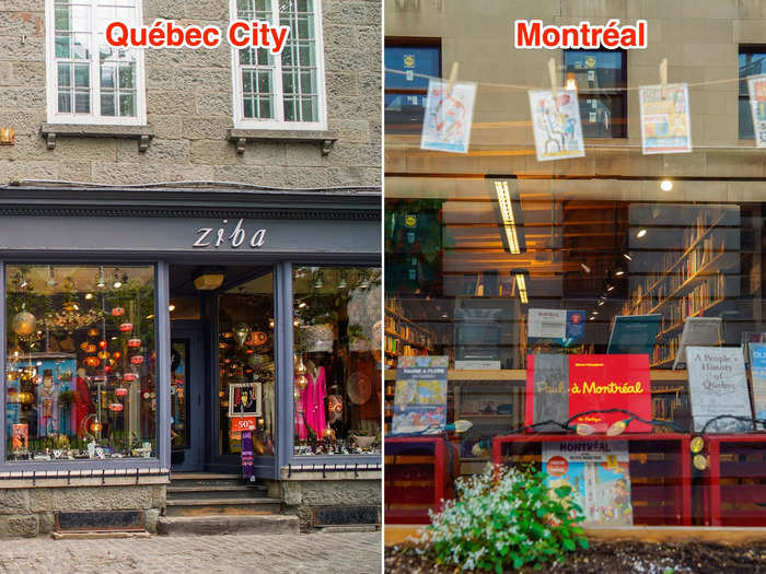 Stores in Québec charmed me with intricate window displays, and I wished I had time to shop.