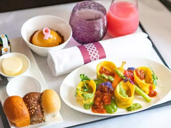 For example, flights from the US to Doha have a lot of vegan passengers, so she creates more vegan options like impossible meatballs and zucchini noodles from Atlanta.
