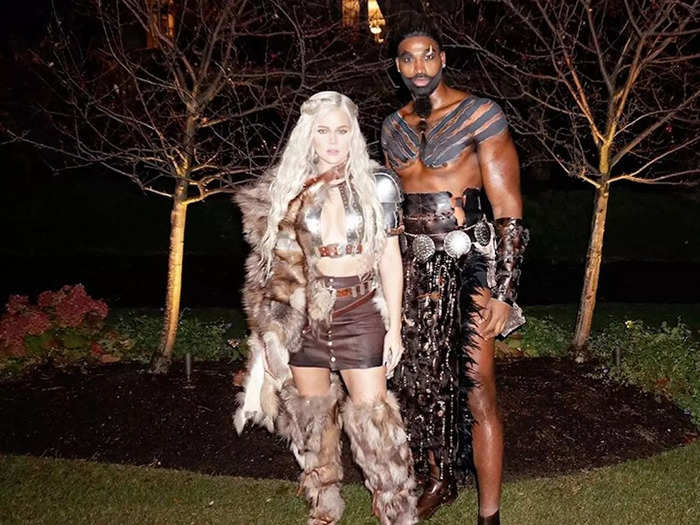 Khloe and Tristan dressed up as characters from "Game of Thrones" in 2017.