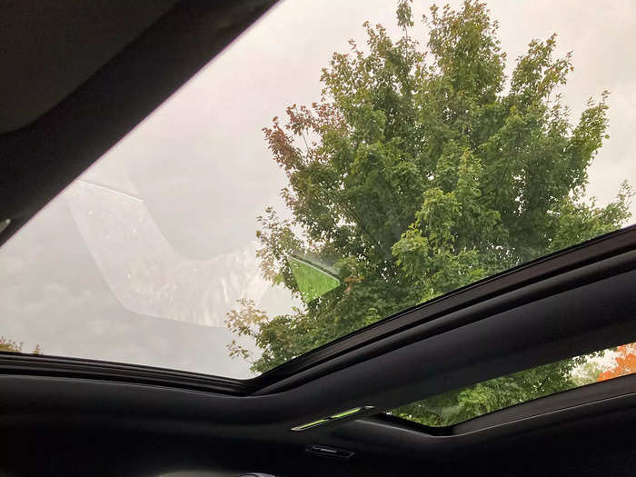 Dual sunroofs add to a sense of openness in the cabin.