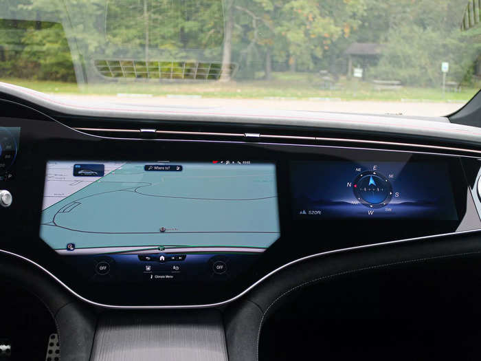 It lets passengers plot a route or change the music without having to mess around with the main touchscreen.