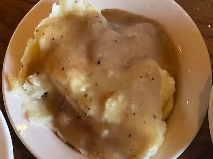 The mashed potatoes and gravy tasted homemade.