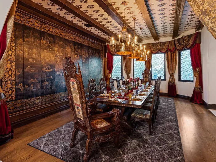 The castle is perfect for entertaining, and that