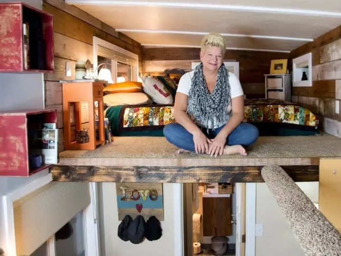 My Tiny House Village is owned by Michelle Boyle, who lives in a tiny house herself on the next-door property. Boyle originally moved into a tiny house in 2015 to save money for retirement as a single mom.