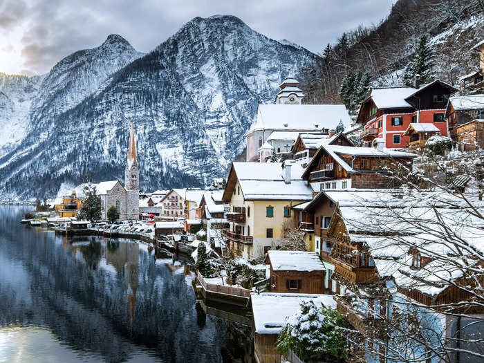 Said to be the basis of the Arendelle kingdom in "Frozen," Hallstatt, Austria, is a picturesque village that tourists frequently visit.