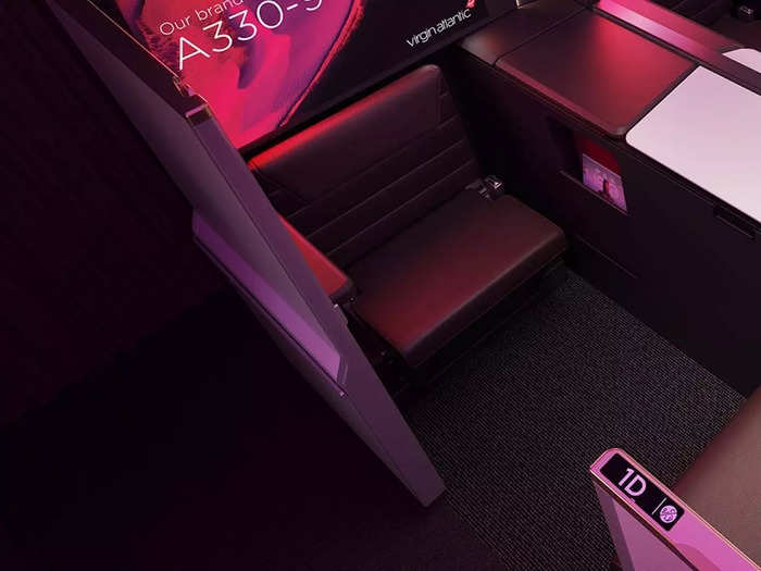 There is also an ottoman for fellow passengers to use as an extra seat, meaning up to four people can socialize or conduct business in the Suite.