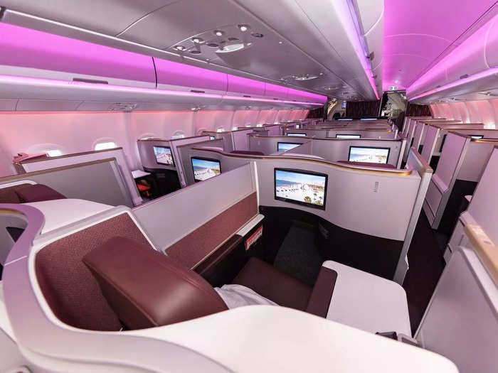 The plane is configured with a total of 262 seats, including 32 in Upper Class in a 1x2x1 layout…