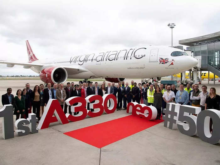 The England-based carrier used its swanky new Airbus A330-900neo for the flight, which it first flew to Boston on October 27.