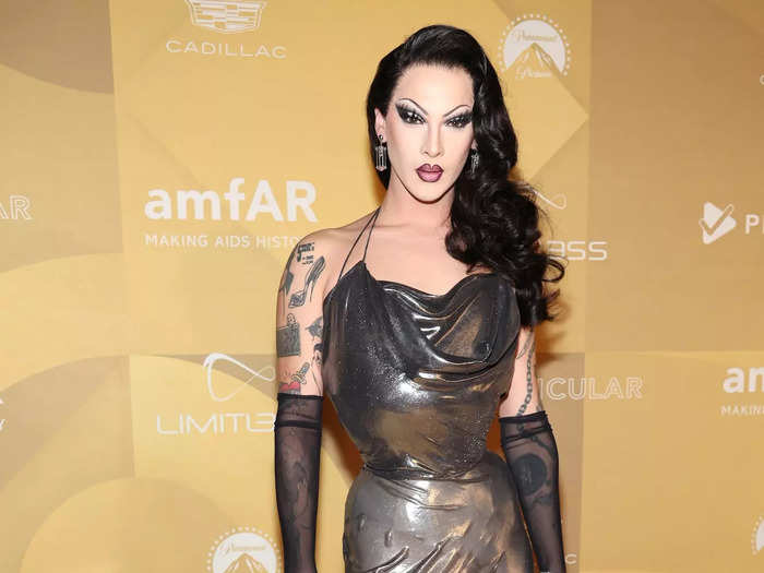 Violet Chachki looked incredible in a metallic ensemble.