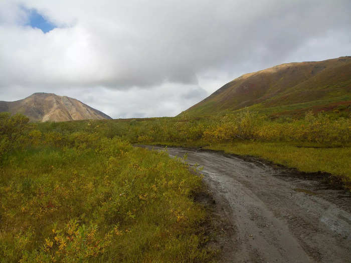 Throughout our drive, I was surprised to see so much mud everywhere, all the time, on every road.