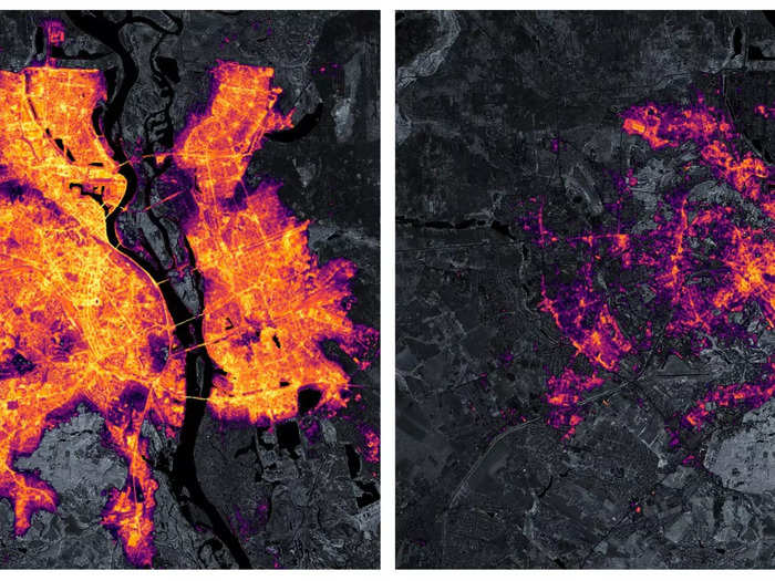 "At the beginning of the war, the whole country went dark at night," German astronaut Matthias Maurer said in May, adding, "People actually only recognized Kyiv."