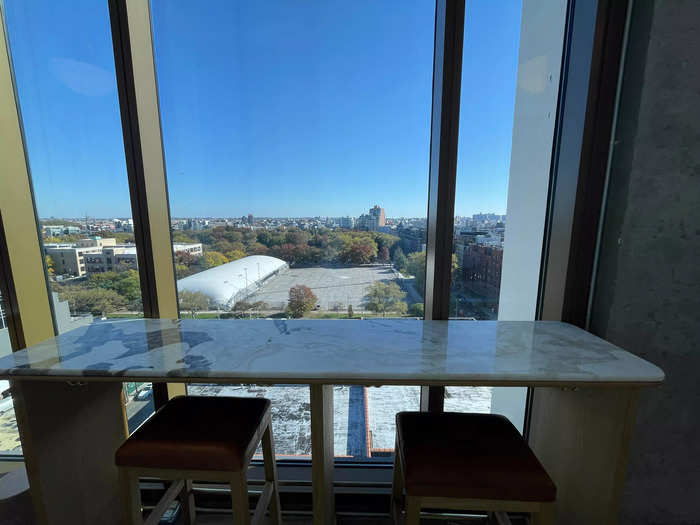 For meetings, there were around half a dozen standing desks and phone booths. If you need to take a call in the common area, you