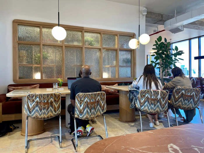 Small groups worked at tables scattered throughout the space. If conversation became too loud, office staff politely requested folks to quiet down.